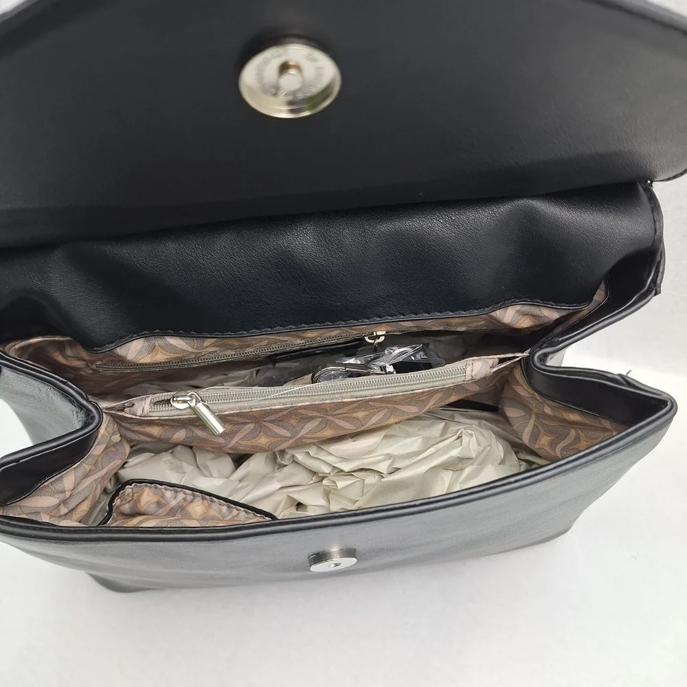 Christian Lacroix Satchel Large Black Python‎ Sable Prism Handbag Elegant